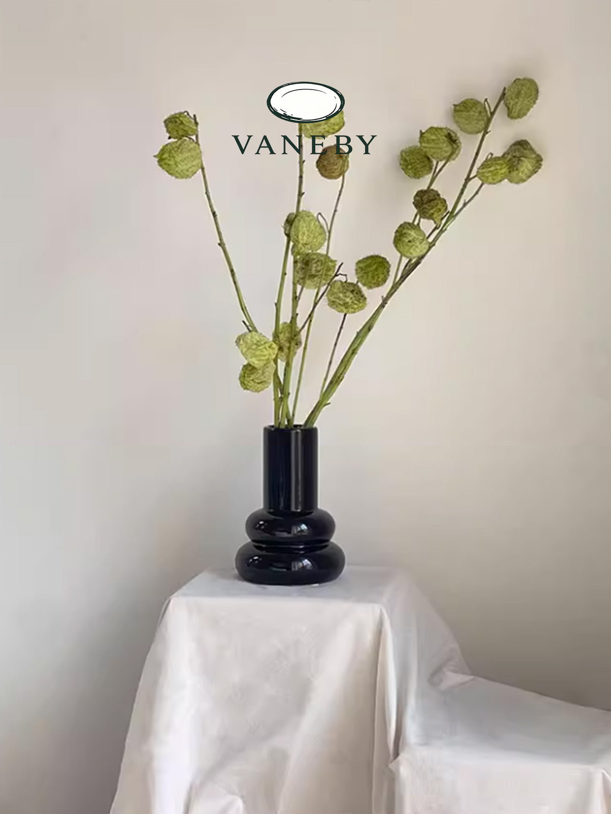 Noir Gourd Sculptural Vase