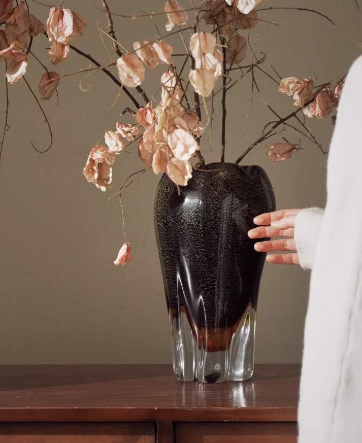 Lustre Glass Artisan Vase
