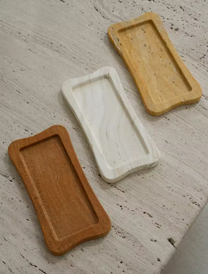 Aura Marble Jewelry & Candle Tray