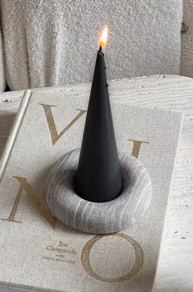 Noir Wabi Marble Candle Plate